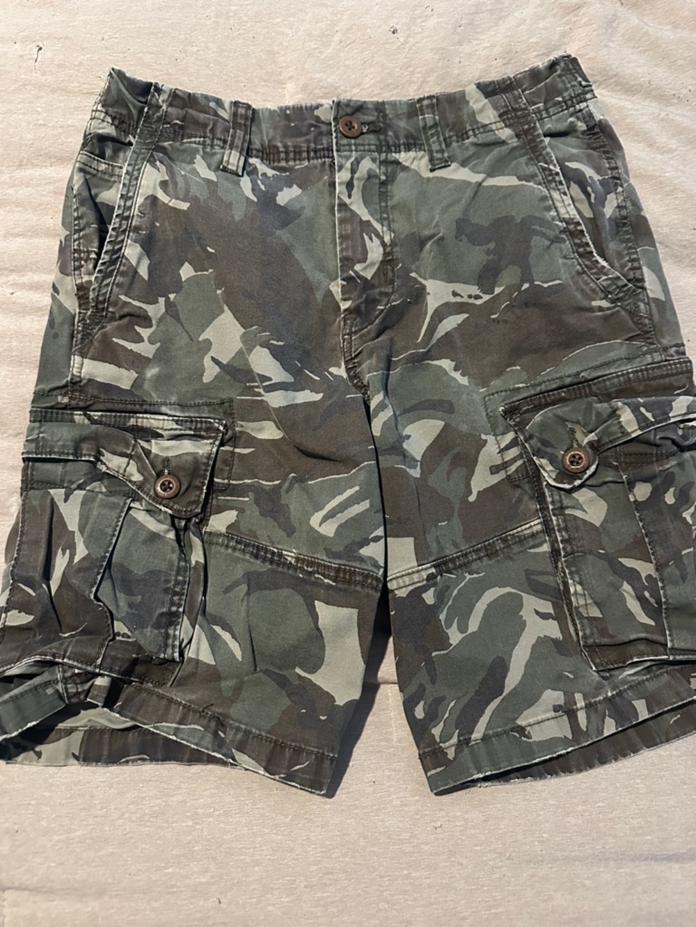 American Eagle Outfitters Men's Green Camo Cargo Shorts. Great used condition.